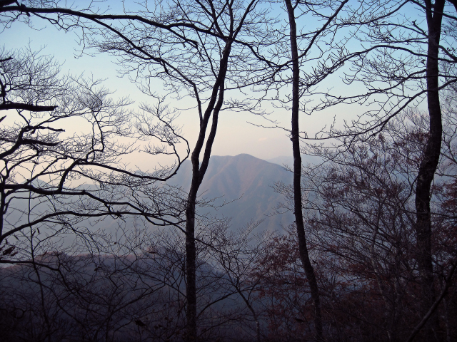 ヤグラ跡付近から見た滝子山。