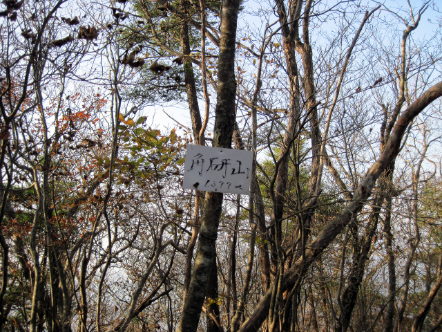 角研山は地味な山頂でした。